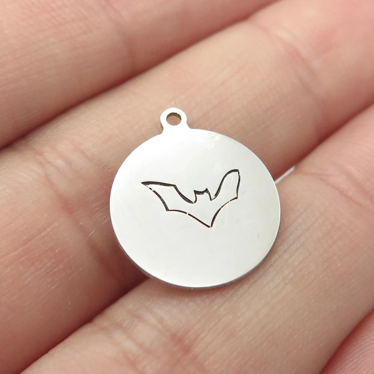 925 Sterling Silver USA Two In Town Bat Charm Pendant