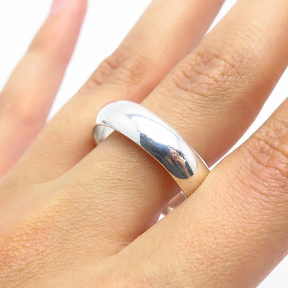 925 Sterling Silver Vintage Classic Band Ring Size 13.75