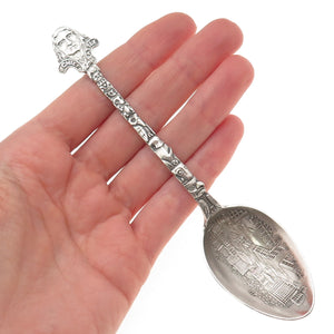 925 Sterling Antique Art Deco Pioneer Square Totem Pole Seattle Coffee Spoon