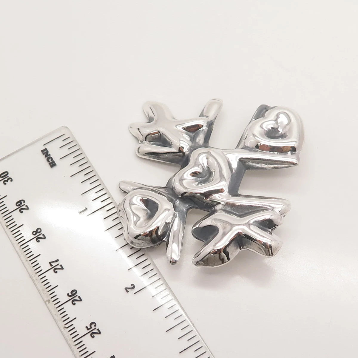 925 Sterling Silver Vintage Mexico Modernist Pin Brooch
