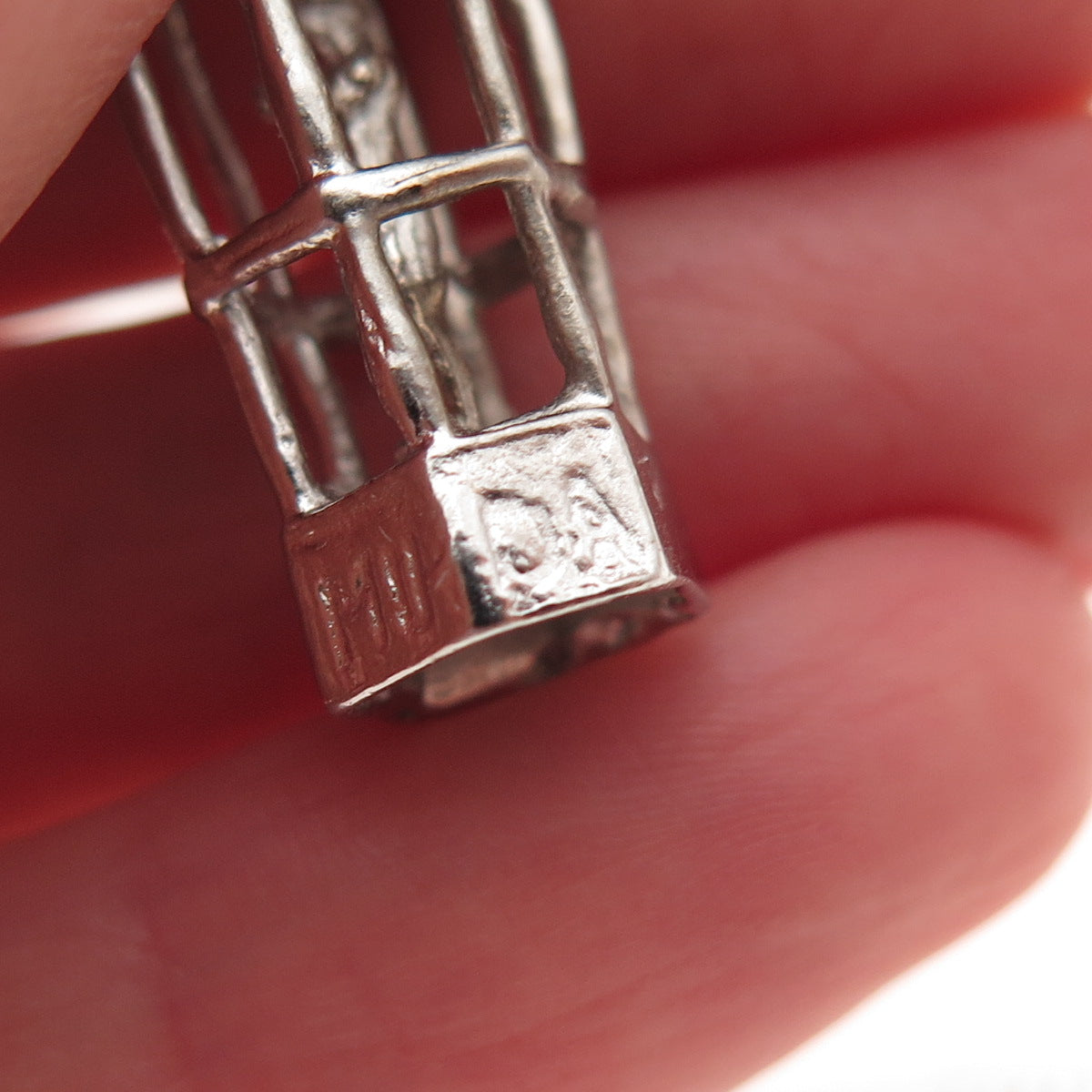 925 Sterling Silver Vintage Bermuda Traffic Controller 3D Charm Pendant