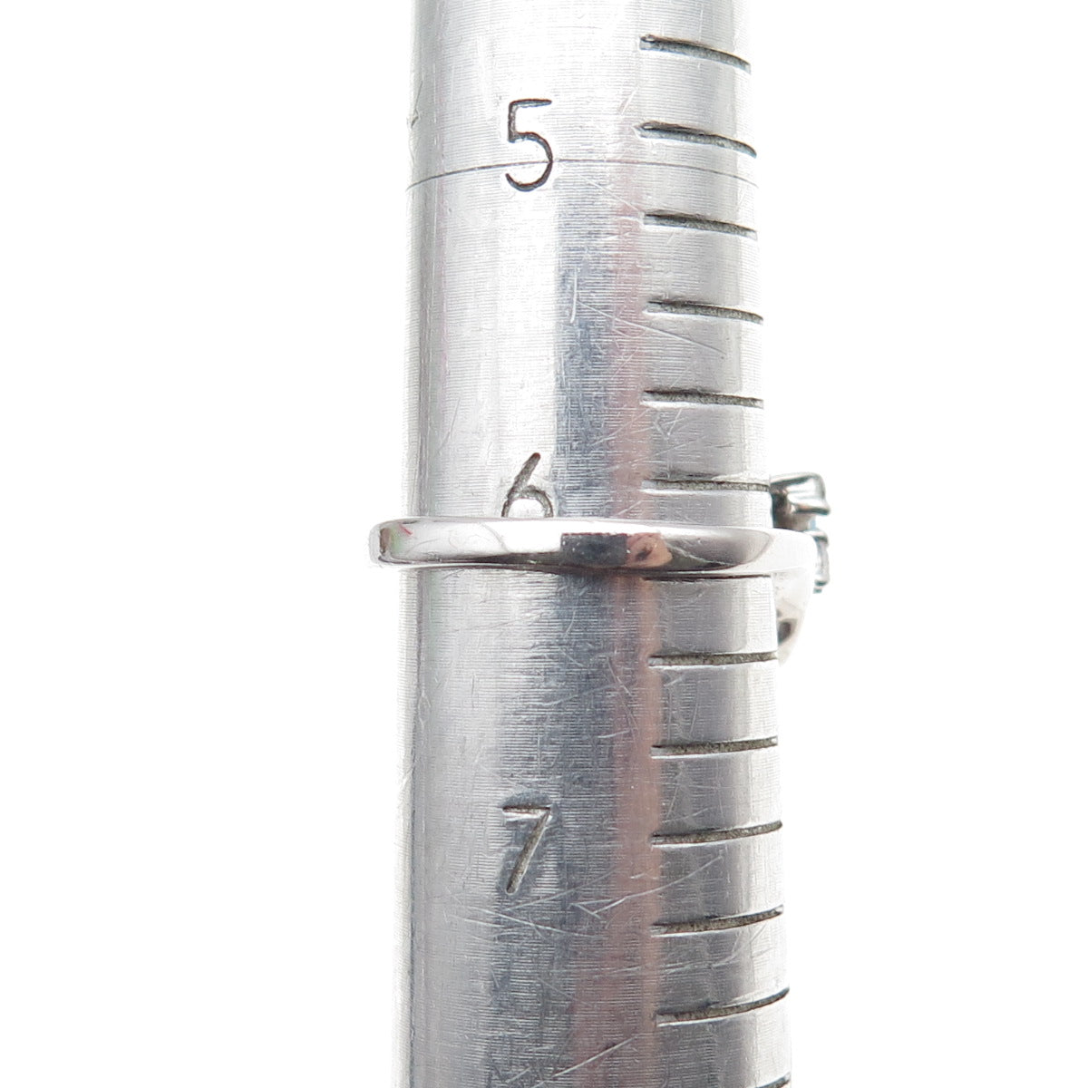 925 Sterling Silver Real Opal & C Z Ring Size 6.25