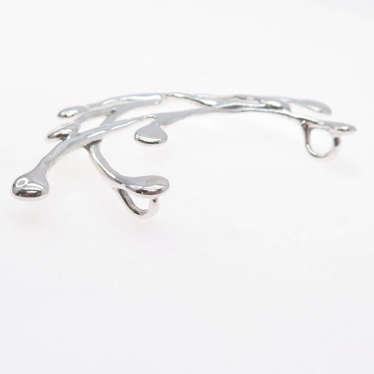 HAGIT GORALI 925 Sterling Silver Vintage Modernist Centerpiece Slide Pendant