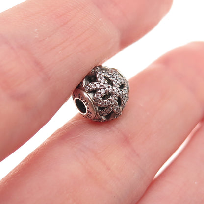Pandora 925 Sterling Silver C Z Essence Appreciation Slide Bead Charm