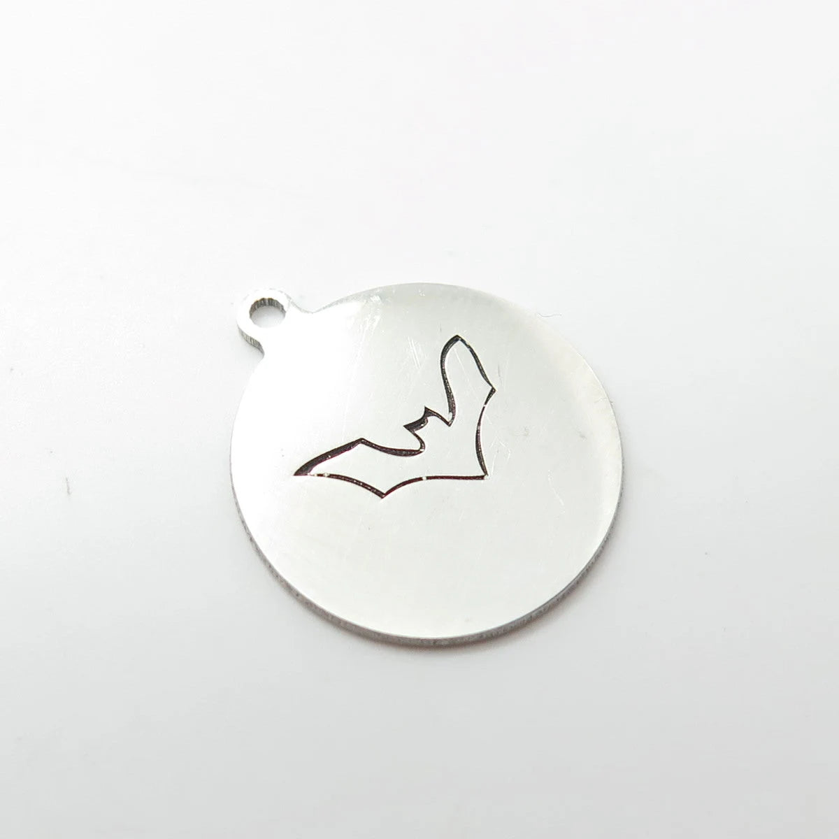 925 Sterling Silver USA Two In Town Bat Charm Pendant