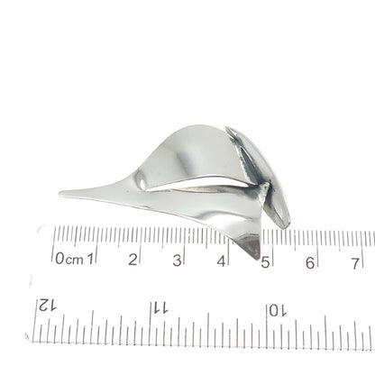 BEAU 925 Sterling Silver Vintage Modernist Sailboat Pin Brooch