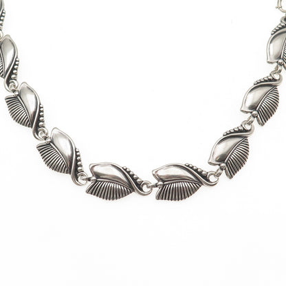 Danecraft Sterling Silver Antique Art Deco Floral Necklace 22" (broken 1 link)
