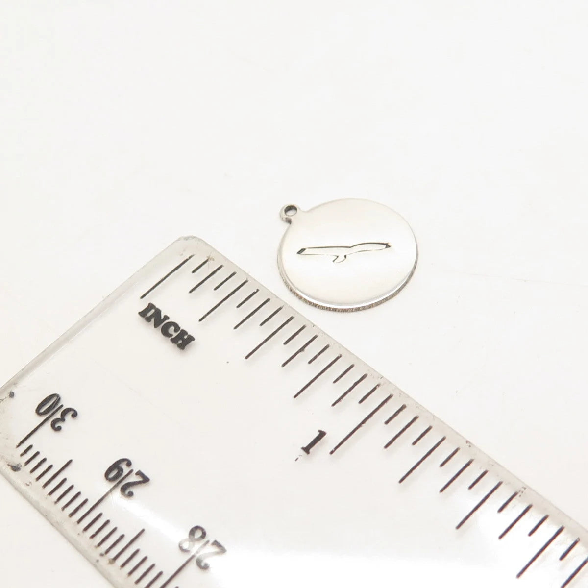 925 Sterling Silver USA Two In Town Flying Eagle Charm Pendant