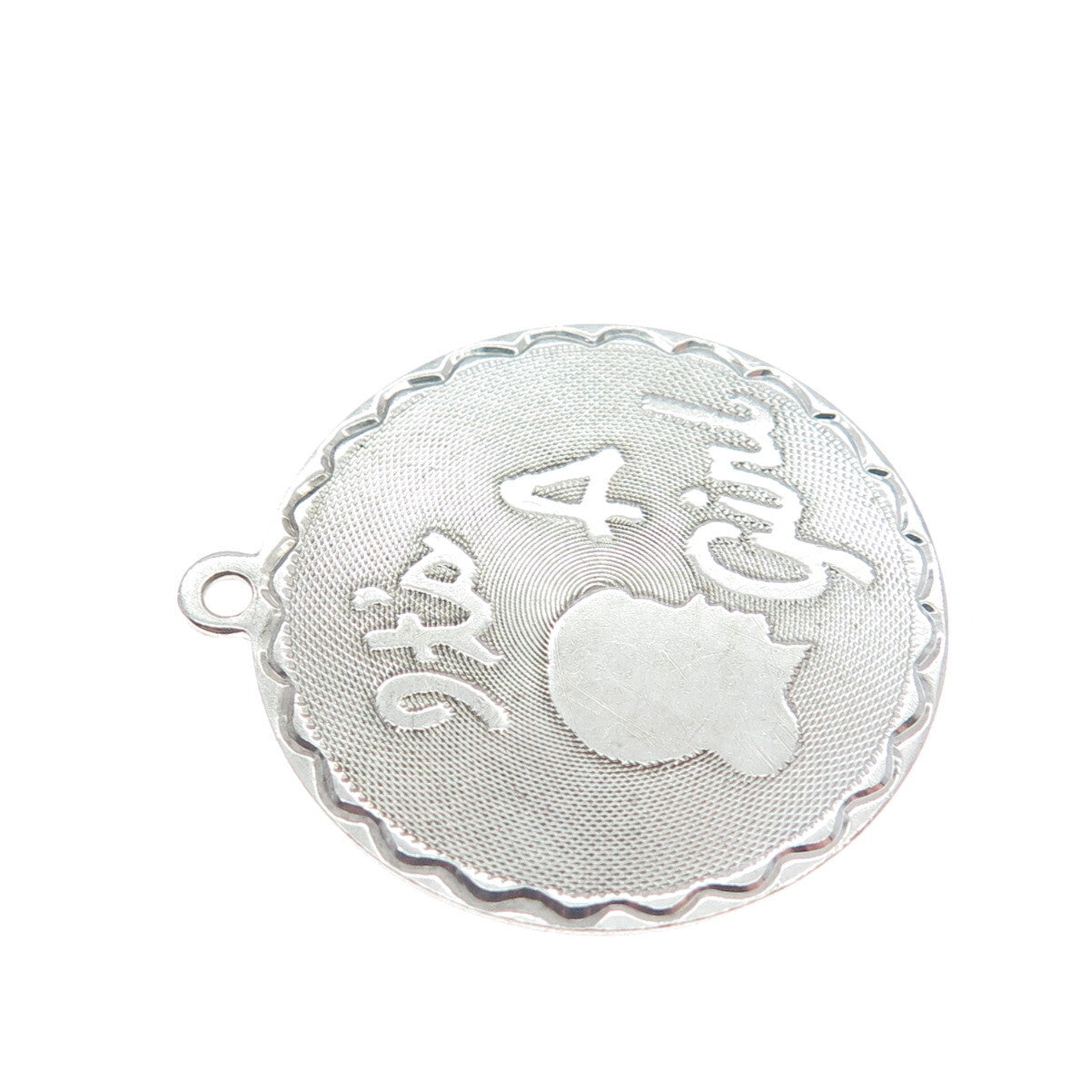 925 Sterling Silver Vintage "It's A Girl" Charm Pendant