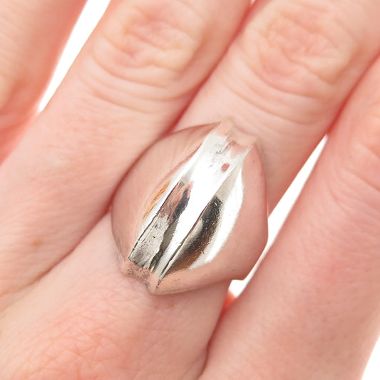 Henning Ulrichsen 925S Sterling Silver Vintage Denmark Modernist Ring Size 6.75