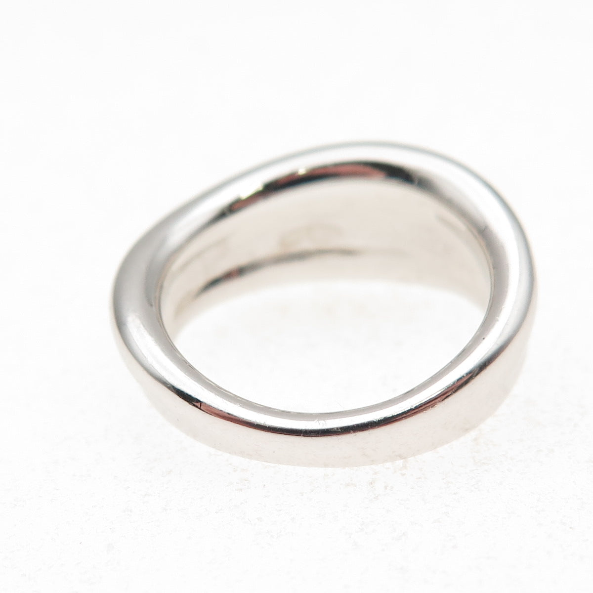 Judith Ripka 925 Sterling Silver Modernist Wavy Ring Size 6