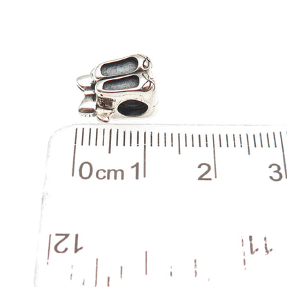 Chamilia 925 Sterling Silver Ballerina Shoes Slide Bead Charm