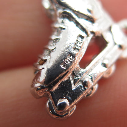 RQC REMBRANDT 925 Sterling Silver Vintage Roller Skate Shoe Charm Pendant
