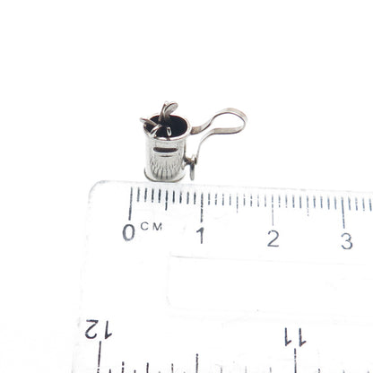 925 Sterling Silver Antique Art Deco Golf Club Minimalist 3D Charm Pendant