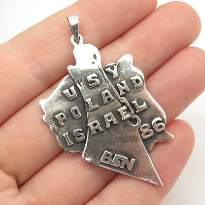 925 Sterling Silver Vintage "USY Poland Israel" Pendant
