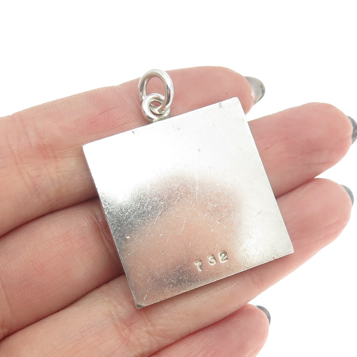 JACK SPENCER 925 Sterling Silver Vintage Sheffield 1977 Tag Pendant #732