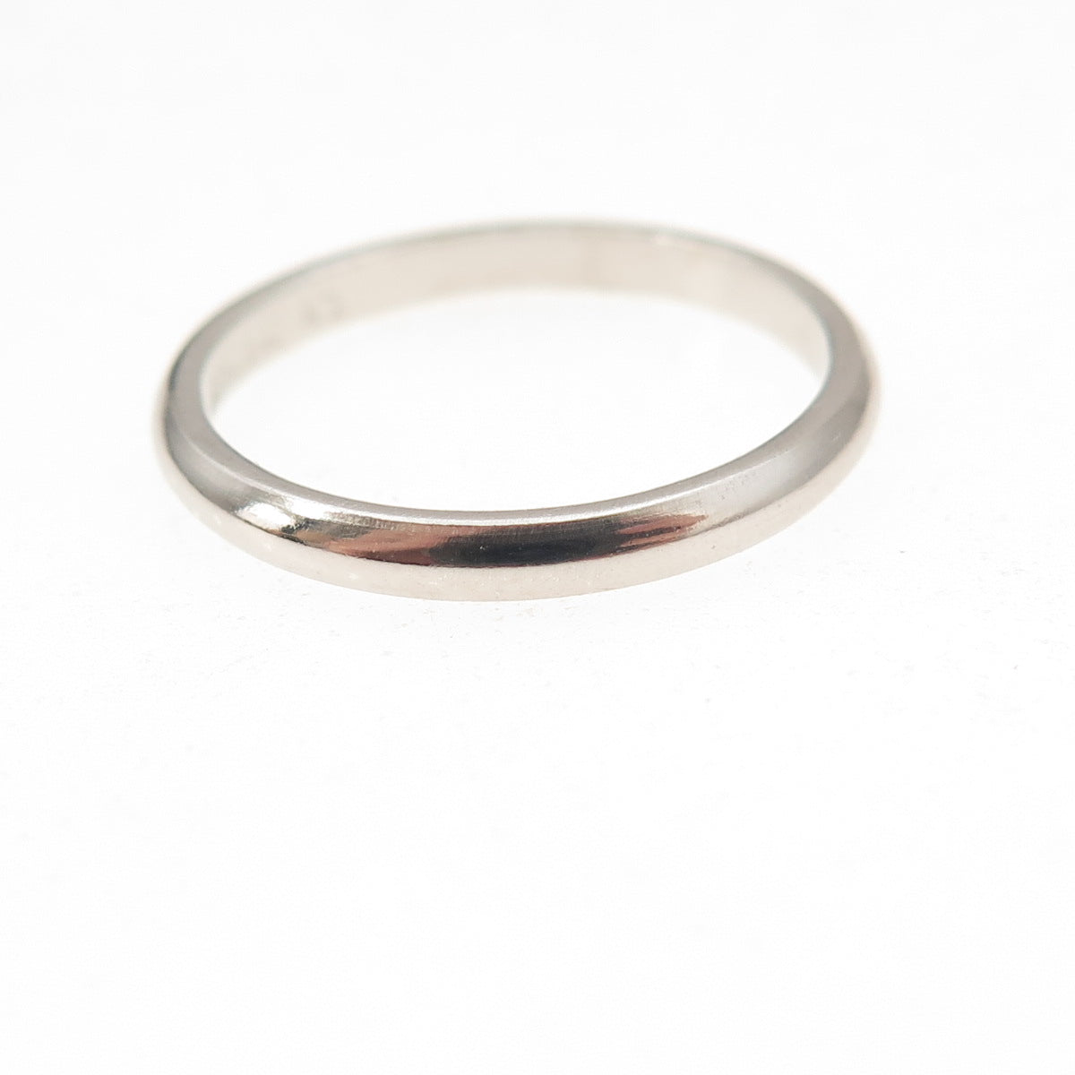 925 Sterling Silver Vintage Classic Wedding Band Ring Size 6