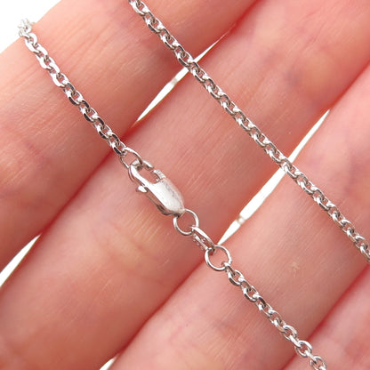 925 Sterling Silver Vintage Cable Chain Necklace 16"