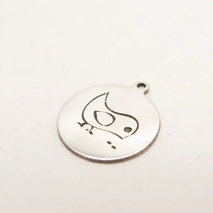 925 Sterling Silver USA Two In Town Bird Charm Pendant