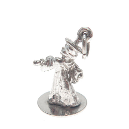 925 Sterling Silver Vintage Graduate Boy Minimalist 3D Charm Pendant