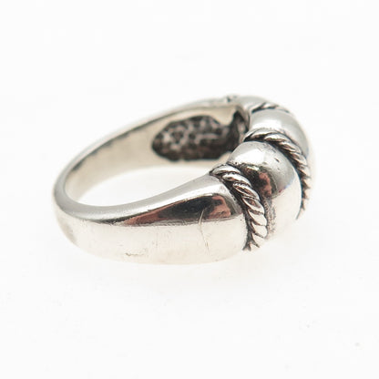 KABANA 925 Sterling Silver Vintage Modernist Dome Oxidized Ring Size 7