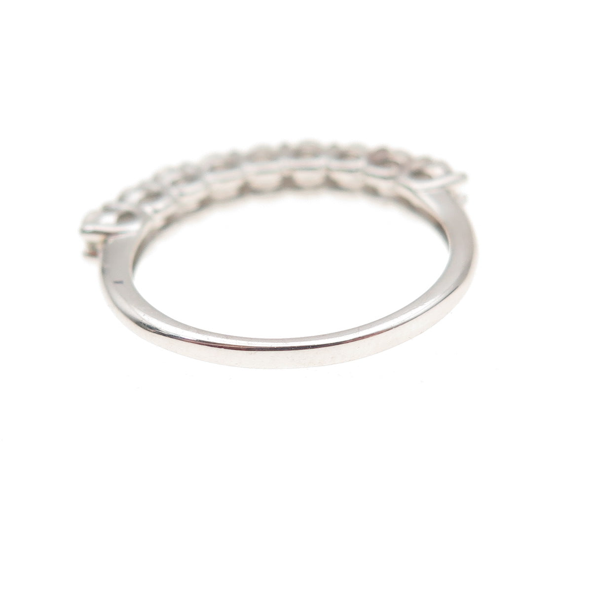 925 Sterling Silver Round-Cut C Z Stackable Ring Size 5