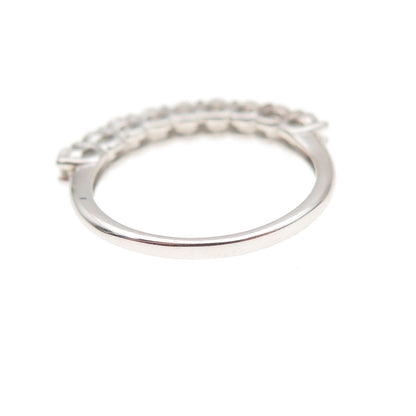 925 Sterling Silver Round-Cut C Z Stackable Ring Size 5