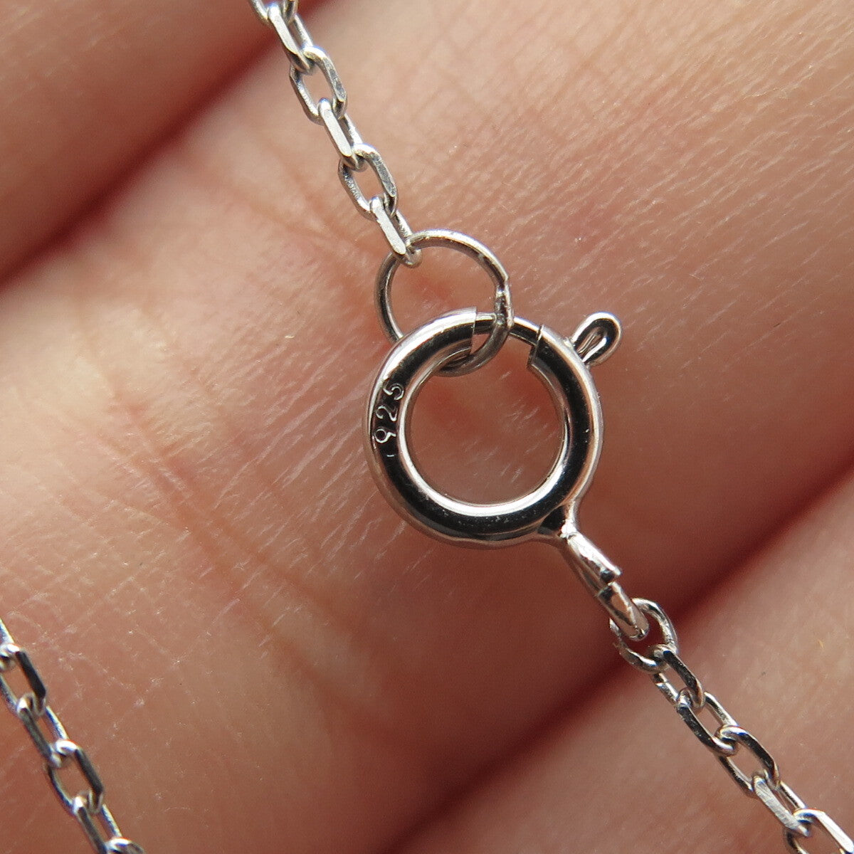 925 Sterling Silver Emerald & Round-Cut C Z Cable Chain Necklace 16-18"