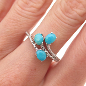 Chuck Clemency 925 Sterling Silver Real Sleeping Beauty Turquoise Ring Size 6.25
