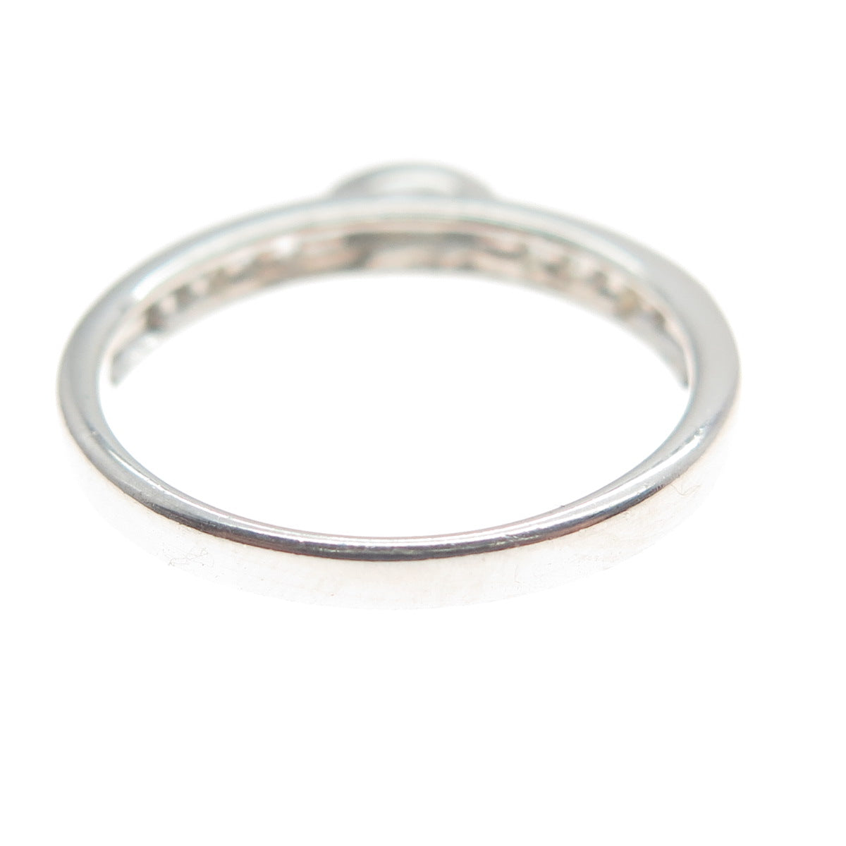 925 Sterling Silver Real Blue & White Topaz Ring Size 7.25