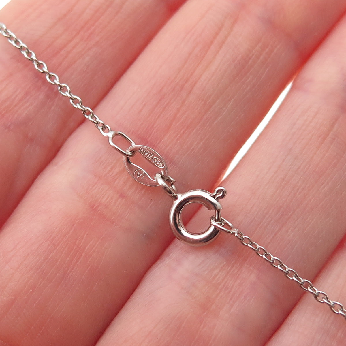 925 Sterling Silver Round-Cut C Z Cross Cable Chain Necklace 18"