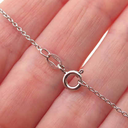 925 Sterling Silver Round-Cut C Z Cross Cable Chain Necklace 18"