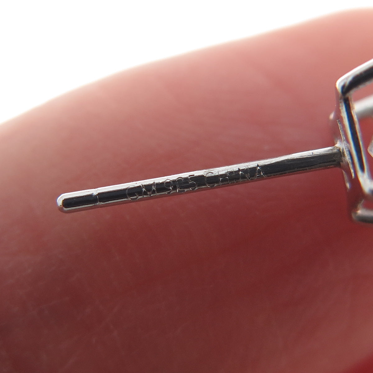 925 Sterling Silver Princess-Cut C Z Stud Earrings