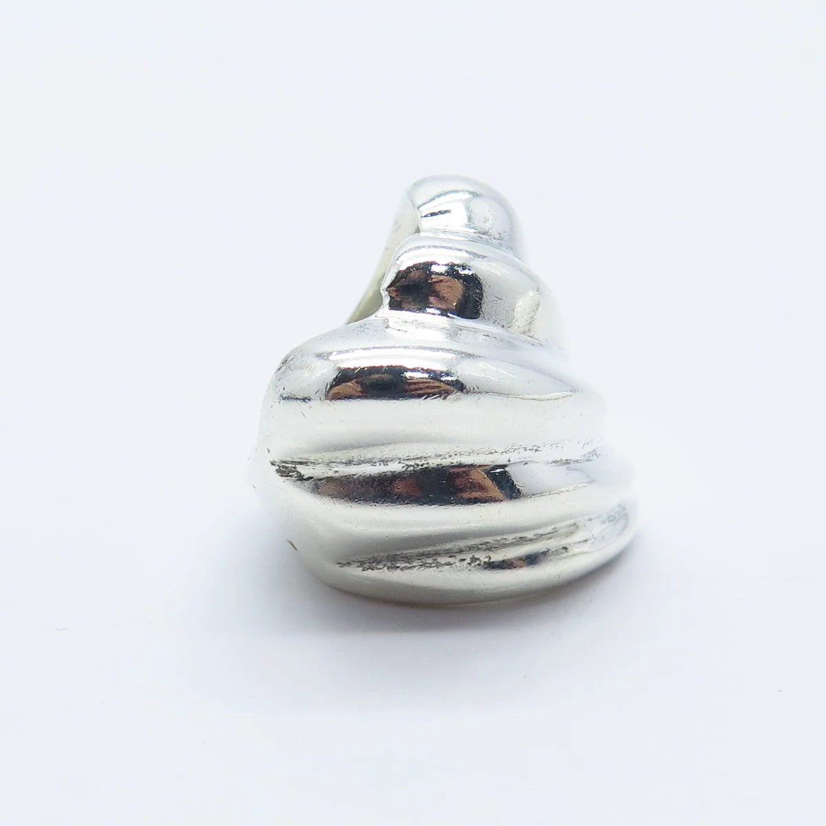 925 Sterling Silver Vintage Mexico Statement Shell Ring Size 5.25