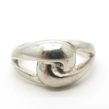 925 Sterling Silver Vintage Chapal Zenray Modernist Ring Size 6