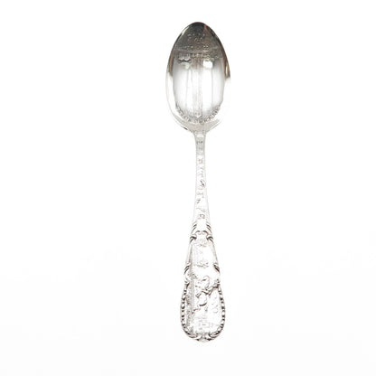 ALVIN 925 Sterling Silver Antique Bunker Hill 1775 Spirit of 76 Coffee Spoon
