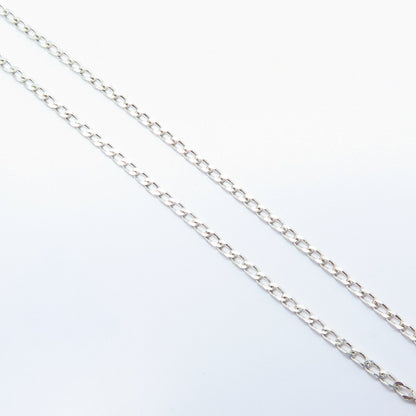 925 Sterling Silver Real Amethyst Gemstone Cuban Chain Necklace 16"