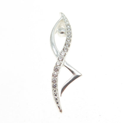 925 Sterling Silver Round-Cut Shaped C Z Slide Pendant