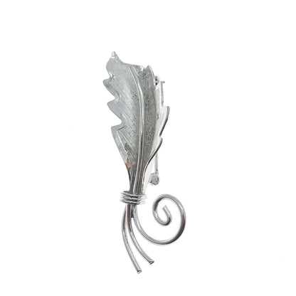 ALICE CAVINESS 925 Sterling Silver Vintage Floral Leaf Pin Brooch