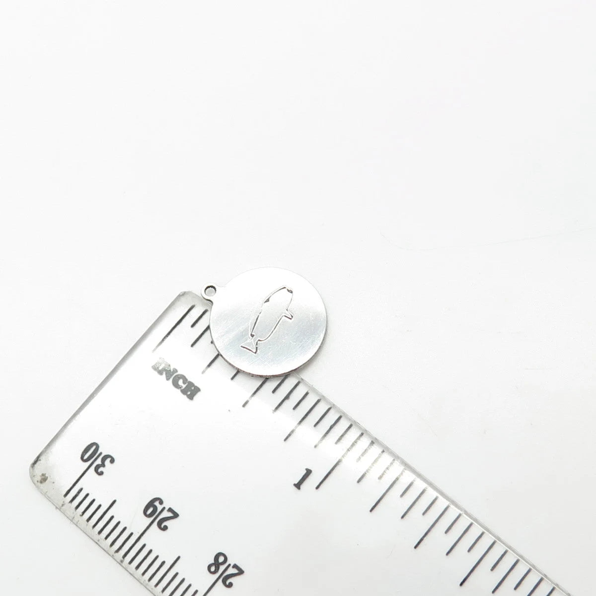 925 Sterling Silver USA Two In Town Fish Charm Pendant