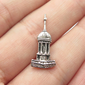 925 Sterling Silver Vintage Church Pendant