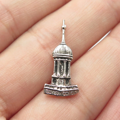 925 Sterling Silver Vintage Church Pendant