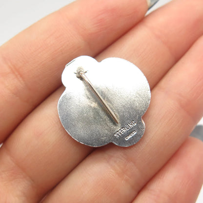 925 Sterling Silver Antique Creed St. Christopher Religious Pin Brooch