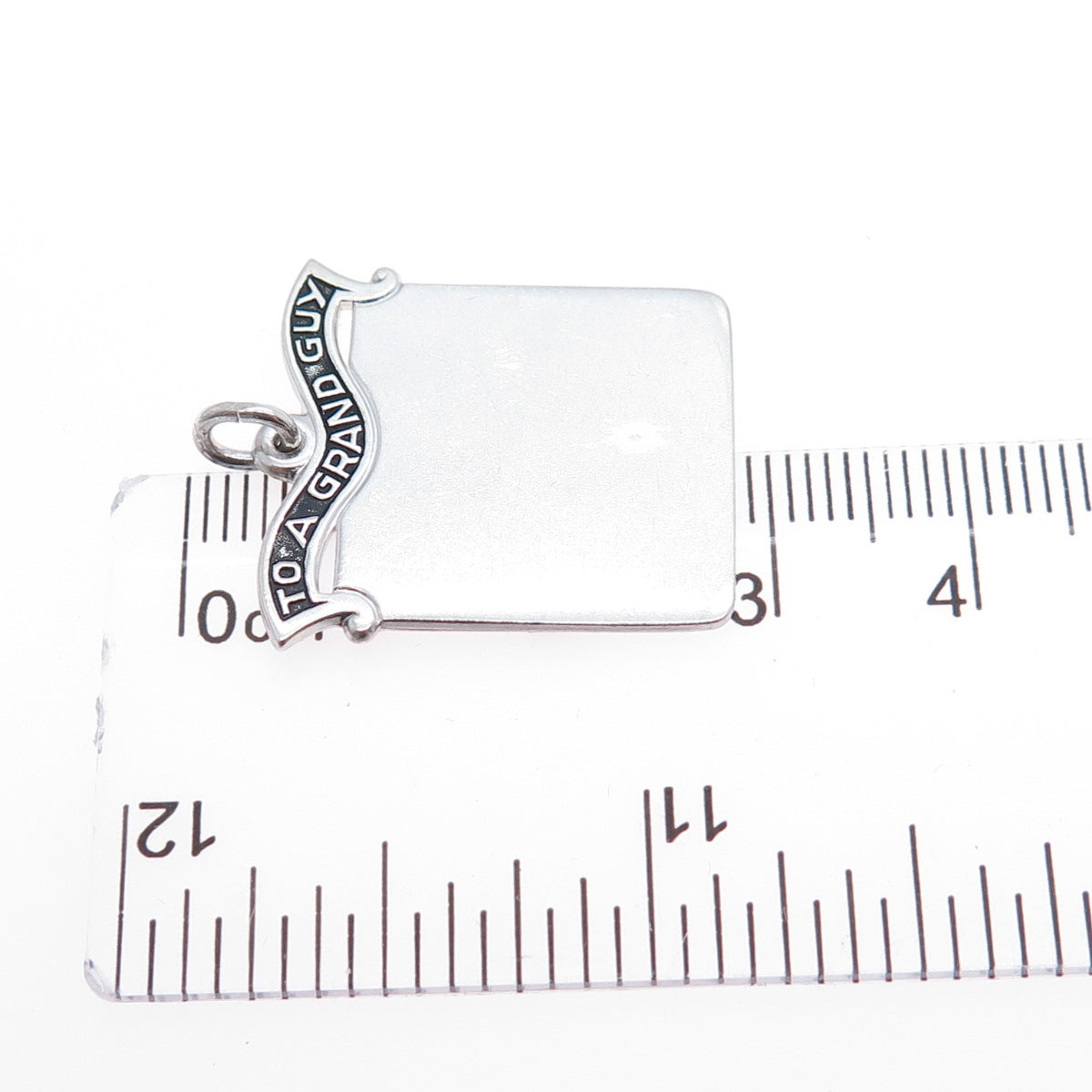 FORSTNER 925 Sterling Silver Vintage To A Grand Guy Tag Charm Pendant