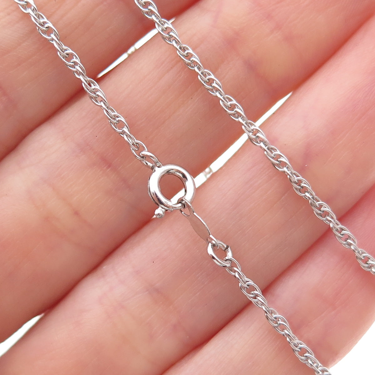 Parker 925 Sterling Silver Vintage Singapore Chain Necklace 18"