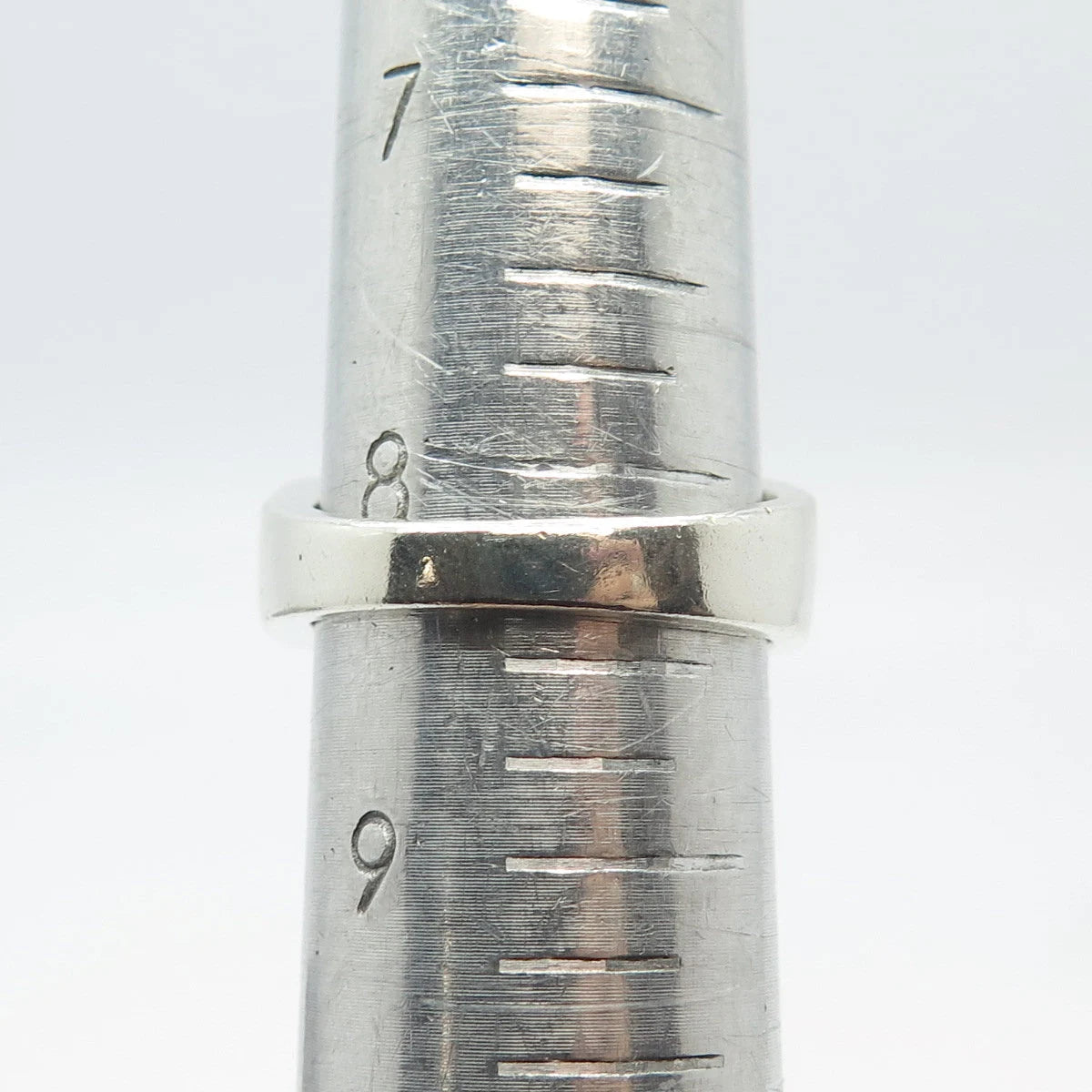 925 Sterling Silver 2-Tone Vintage Bar Ring Size 8.25