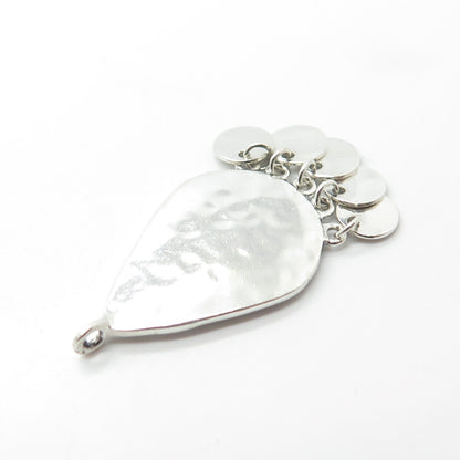 925 Sterling Silver Vintage Hammered Finish Ethnic Pendant