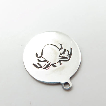 925 Sterling Silver USA Two In Town Spider Charm Pendant
