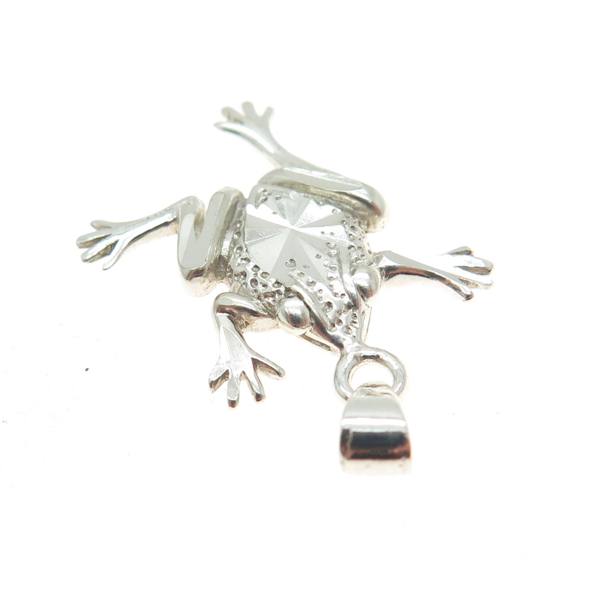 925 Sterling Silver Vintage Frog For Good Luck Pendant