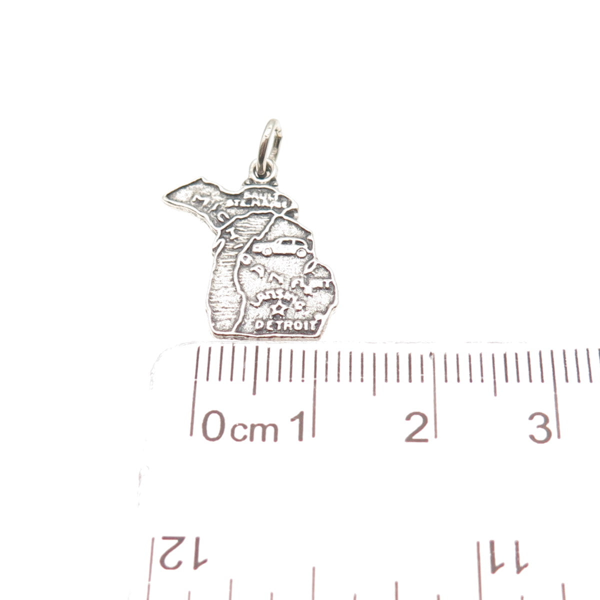Bell Trading Post 925 Sterling Silver Vintage Michigan State Mini Charm Pendant